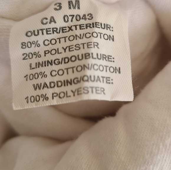 White soft bunny snap up pram suit snowsuit - Picture 3 of 3